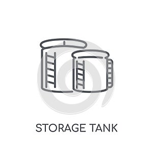 storage Tank linear icon. Modern outline storage Tank logo conce