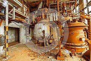 Storage tank in rusty colors