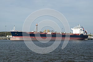 Storage tankers and cranes in the harbour