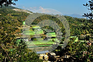 Storage tanks in the mountains, Pelli, Italy