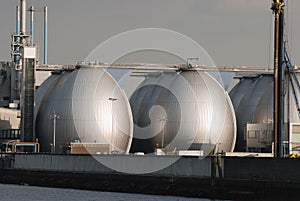 Storage tanks in Oil Depot