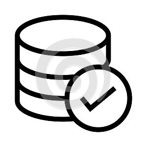 Storage tick vector glyphs icon