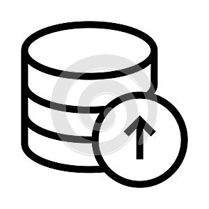 Storage upload vector glyphs icon