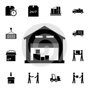 storage warehouse icon. Detailed set of logistic icons. Premium quality graphic design icon. One of the collection icons for websi