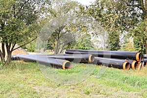 Storage water pipes of large diameter polyethylene