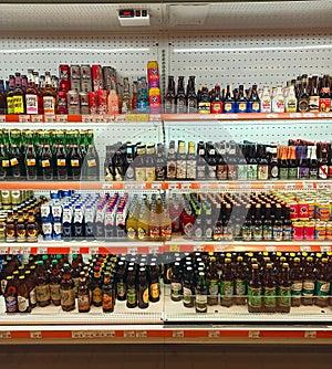 Store of beer and soft drinks with wide assortment