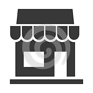 Store black icon, shop and retail symbol