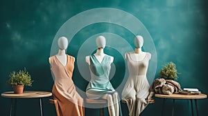 Store business retail mannequin dress fashionable boutique clothes shopping sale