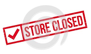 Store Closed rubber stamp