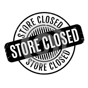 Store Closed rubber stamp