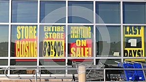 Store Closing Liquidation Sale, Everything on Sale Banners, Entire Store on Discount banners