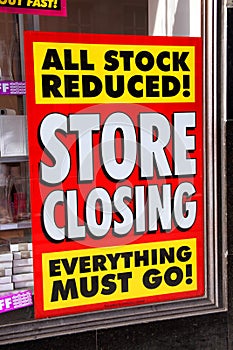 Store closing poster