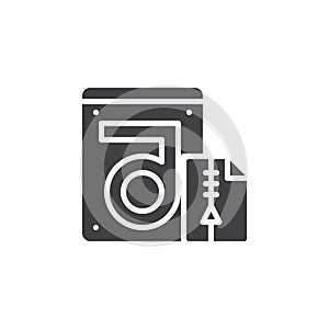 Store compressed folder and hdd icon vector
