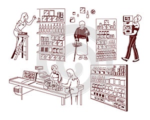 Store different products photo
