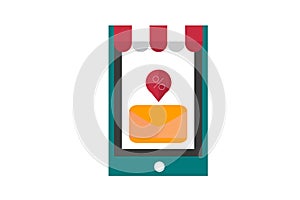 Store Email Isolated Vector Illustration which can be easily modified or edit
