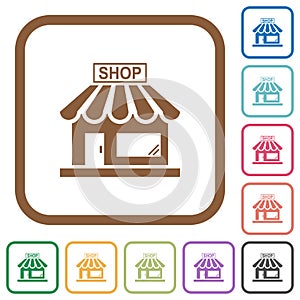 Store front simple icons photo