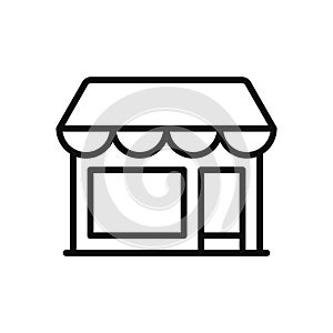 Store icon vector. Simple store sign in modern design style for web site and mobile app. EPS10