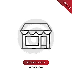 Store icon vector. Simple store sign in modern design style for web site and mobile app. EPS10