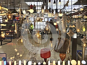Store of lamps