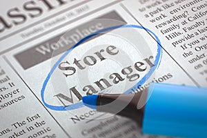 Store Manager Join Our Team. 3D.