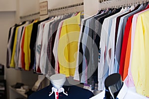 Store with men shirts