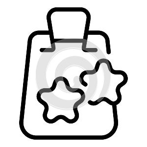 Store pay bag icon outline vector. Job offer