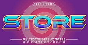 Store text editable style effect