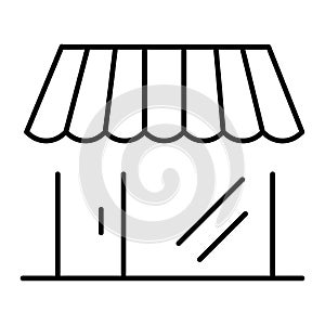 Store thin line icon. Shop vector illustration isolated on white. Market outline style design, designed for web and app