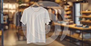 Store Trendy T Shirt Fashion Mock Up Clothes Shop