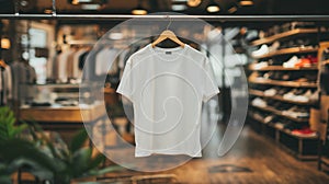 Store Trendy T Shirt Fashion Mock Up Clothes Shop