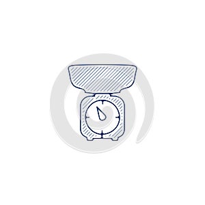 store weigher icon. weigher hand drawn pen style line icon
