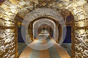 Stored wine bottles, wine cella, Canale, Piedmont, Italy photo