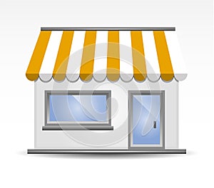 Storefront Awning in Yellow