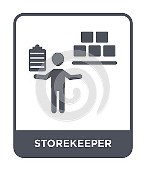 storekeeper icon in trendy design style. storekeeper icon isolated on white background. storekeeper vector icon simple and modern