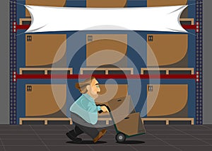 Storekeeper Working in a Warehouse Sales