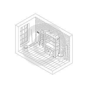 Storeroom line drawing