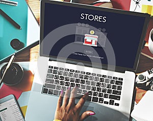 Stores Shops Business Opportunity Investment Concept photo