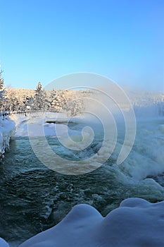 Storforsen in a fabulous winter landscape