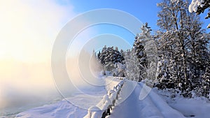 Storforsen in a fabulous winter landscape