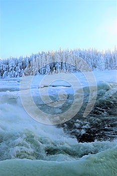 Storforsen in a fabulous winter landscape