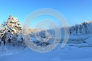 Storforsen in a fabulous winter landscape