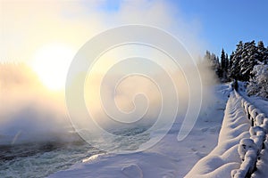 Storforsen in a fabulous winter landscape