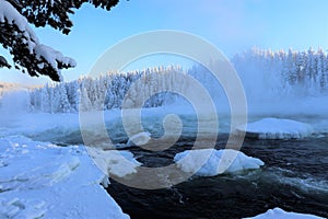 Storforsen in a fabulous winter landscape photo