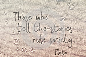 Stories on sand Plato