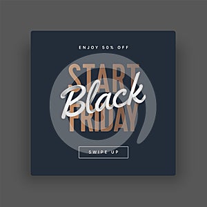 Stories template for black friday sale. Social media story mockup.