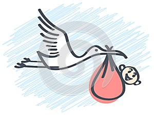 Stork brings baby