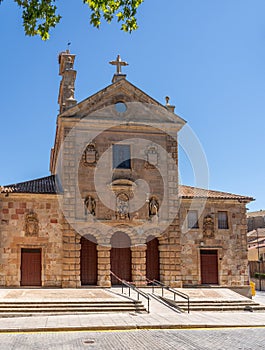 Stork nest on bell tower of Church of San Pablo in Salamanca