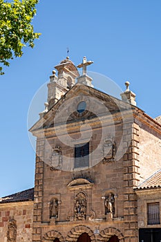 Stork nest on bell tower of Church of San Pablo in Salamanca