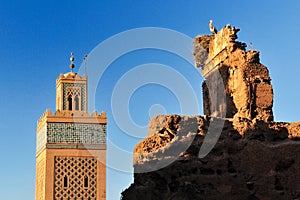 Stork watching the Minaret