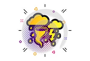 Storm bad weather sign icon. Gale hurricane. Vector